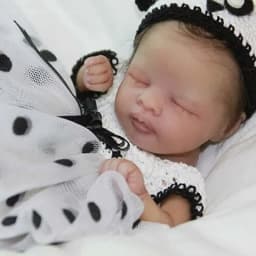 8inch Mini Reborn Baby Doll Kit Sleeping Baby Mia Mini Handy Doll Fresh Color Unfinished Doll Parts with Body Drop Shipping