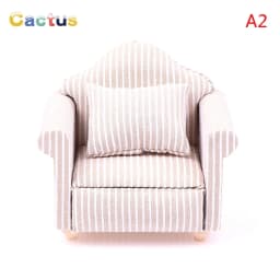 1:12 Dollhouse Mini Furniture Sofa with Pillow For Doll House Kids Pretend Play DIY Decor Accessories