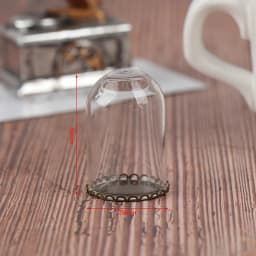 1:12 Dollhouse Miniature Glass Fruit Bowl Salad Bowl Glass Candy Jar Simulation Candy Bottle Bell Glass For Kitchen Accessories