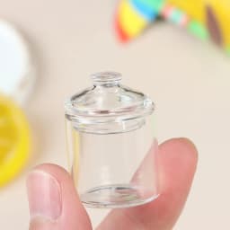 1:12 Dollhouse Miniature Glass Fruit Bowl Salad Bowl Glass Candy Jar Simulation Candy Bottle Bell Glass For Kitchen Accessories