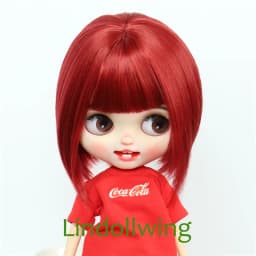 9-10 inch Blyth Qbaby Amydoll Wig Short Straight Collection Hair