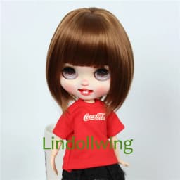9-10 inch Blyth Qbaby Amydoll Wig Short Straight Collection Hair