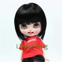 9-10 inch Blyth Qbaby Amydoll Wig Short Straight Collection Hair