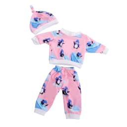 Doll Clothes for 17 Inch Dolls Overalls New Born Baby Doll Outfit with Hat Fit 40-43cm Doll Girl Accessories Gift