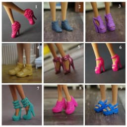 Plastic For 1/6 Dolls Boot High Heels Shoes Doll Shoes Foot Length 2.2cm Colorful Female Fashion Accessories