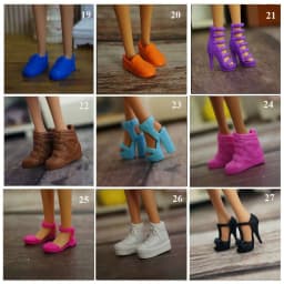 Plastic For 1/6 Dolls Boot High Heels Shoes Doll Shoes Foot Length 2.2cm Colorful Female Fashion Accessories