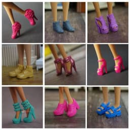 Plastic For 1/6 Dolls Boot High Heels Shoes Doll Shoes Foot Length 2.2cm Colorful Female Fashion Accessories