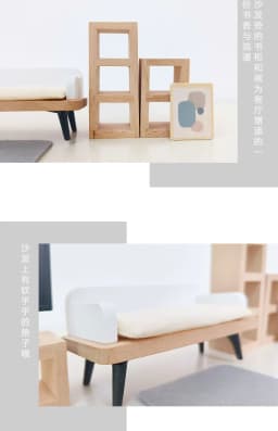 Modern dollhouse furniture kitchen wood miniature bathroom bedroom dolls house kitchen items table and chairs baby accessories