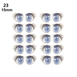 10Pairs Long Eyelashes Cute Love Cartoon Eyes Stickers Anime Figurine Doll Face Organ Paster Clay Decals DIY Doll Accessories