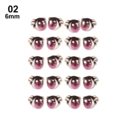 10Pairs Long Eyelashes Cute Love Cartoon Eyes Stickers Anime Figurine Doll Face Organ Paster Clay Decals DIY Doll Accessories