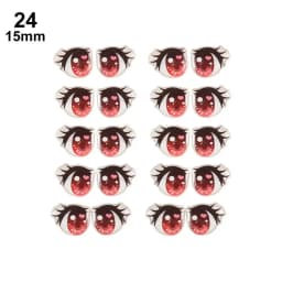 10Pairs Long Eyelashes Cute Love Cartoon Eyes Stickers Anime Figurine Doll Face Organ Paster Clay Decals DIY Doll Accessories