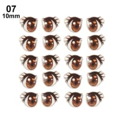 10Pairs Long Eyelashes Cute Love Cartoon Eyes Stickers Anime Figurine Doll Face Organ Paster Clay Decals DIY Doll Accessories