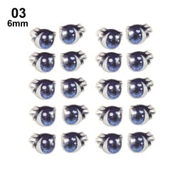 10Pairs Long Eyelashes Cute Love Cartoon Eyes Stickers Anime Figurine Doll Face Organ Paster Clay Decals DIY Doll Accessories