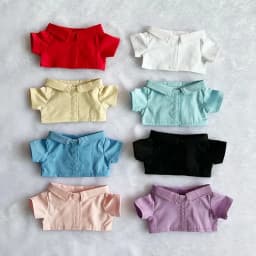 Doll Clothes for 10/15/20cm Idol Doll Outfit Accessories Casual Solid Shirt Color for Super Star Dolls Toys Collection Gift