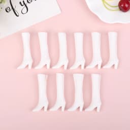 Doll Shoes Boots Kids DIY Playing Doll Accessories Shoes White Black Doll Decors Girl Collection Toys For 30cm Dolls 1/6 Dolls