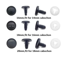 20pcs/lot Glass Cabochon Base Setting Tray for Diy Safety Eyes Making Crafts Handmade Doll Accessories