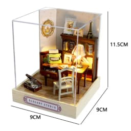 DIY Wooden Miniature Dollhouses Kit Gift Toys Roombox Doll House Furniture Box Theatre Toy For Xams Birthday