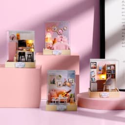 DIY Wooden Miniature Dollhouses Kit Gift Toys Roombox Doll House Furniture Box Theatre Toy For Xams Birthday