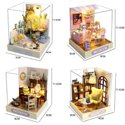DIY Wooden Miniature Dollhouses Kit Gift Toys Roombox Doll House Furniture Box Theatre Toy For Xams Birthday