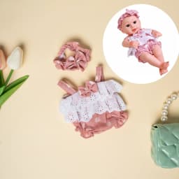Yeezwood Doll Clothes for 12inch 30cm Reborn Baby Doll Newborn Baby Dolls Dress Up DIY Dolls Accessories Cute Outfits Set