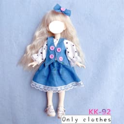 Pretty KK Dress Princess Clothes for 30cm 1/6 Bjd DIY Doll Dress Up Clothing Dolls Skirt Cute Casual Suit Socks Toy Accessories