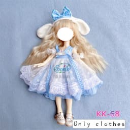Pretty KK Dress Princess Clothes for 30cm 1/6 Bjd DIY Doll Dress Up Clothing Dolls Skirt Cute Casual Suit Socks Toy Accessories