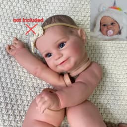 19/24inch Already Painted Reborn Baby Doll Maddie Kit Lifelike Soft Touch Flexible Unfinished Doll Parts With Cloth Body DIY Toy