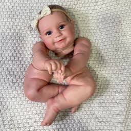 19/24inch Already Painted Reborn Baby Doll Maddie Kit Lifelike Soft Touch Flexible Unfinished Doll Parts With Cloth Body DIY Toy