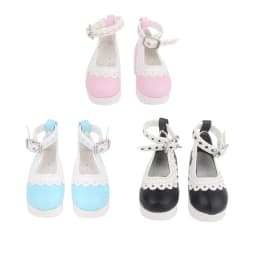 5.5cm 6cm 7cm 8cm PU Leather BJD Doll Boots Shoes Handmade Bow Princess High Heels For 1/3 1/6 BJD Doll Accessories Girl's Gift