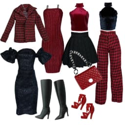 Doll Clothes Deluxe Fashion Pack Tea TIME Black & RED Classic Set for 11.5” Doll
