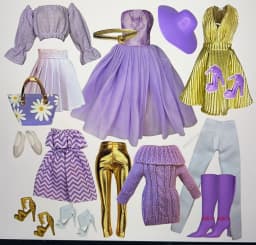 Doll Clothes Deluxe Fashion Pack Tea TIME Black & RED Classic Set for 11.5” Doll