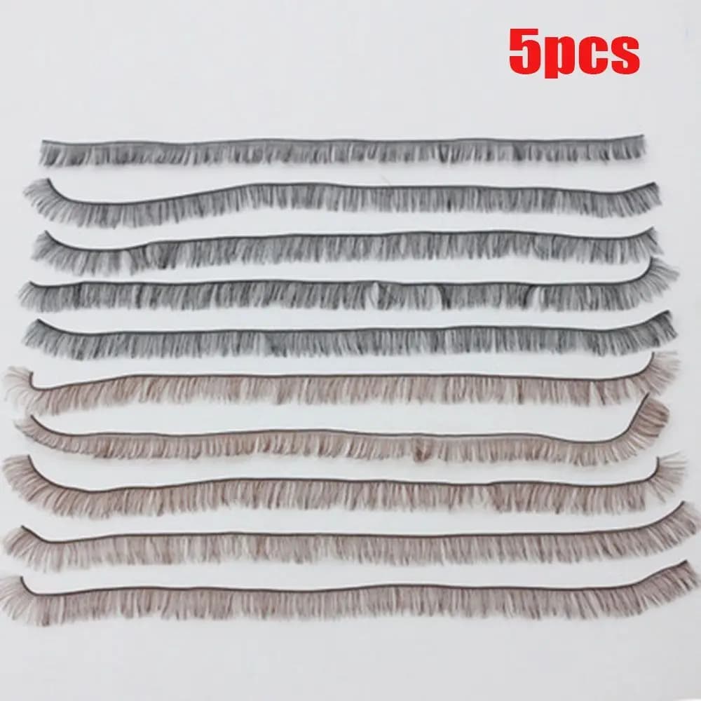 5Pcs 20cm BJD/SD DIY Doll False Eyelashes Black Brown Tawny Eye Lash Dolls Accessories Doll Parts Toy Decoration