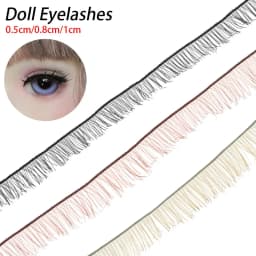 5Pcs 20cm BJD/SD DIY Doll False Eyelashes Black Brown Tawny Eye Lash Dolls Accessories Doll Parts Toy Decoration