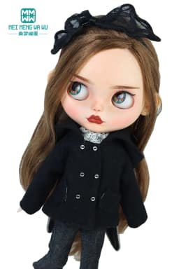 Blyth Doll Clothes Azon OB22 OB24 Fashion Wool Jacket Coat Sweater Jeans Doll Accessories