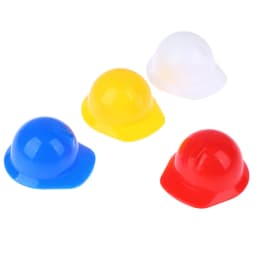 10Pcs Mini Doll Helmet 1:12 Dollhouse Miniature Safety Helmet Model Doll Decor Toy Doll House Accessories