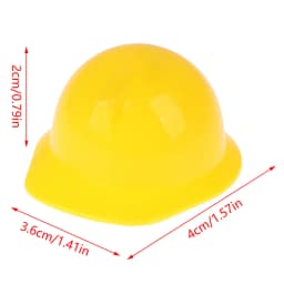 10Pcs Mini Doll Helmet 1:12 Dollhouse Miniature Safety Helmet Model Doll Decor Toy Doll House Accessories