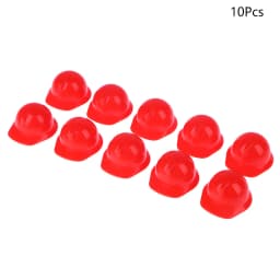 10Pcs Mini Doll Helmet 1:12 Dollhouse Miniature Safety Helmet Model Doll Decor Toy Doll House Accessories