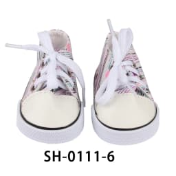 American 18 Inch Girl Doll Canvas Shoes 7cm Fashion Lines, Flowers Sneakers Boots For 43cm Baby New Born& DIY Russia,OG Doll Toy