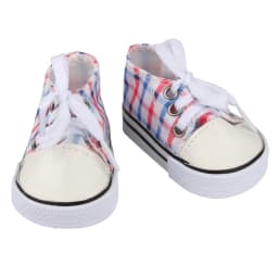 American 18 Inch Girl Doll Canvas Shoes 7cm Fashion Lines, Flowers Sneakers Boots For 43cm Baby New Born& DIY Russia,OG Doll Toy