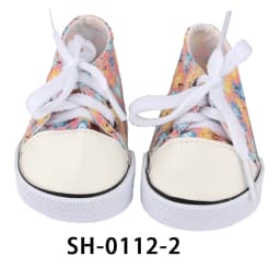 American 18 Inch Girl Doll Canvas Shoes 7cm Fashion Lines, Flowers Sneakers Boots For 43cm Baby New Born& DIY Russia,OG Doll Toy