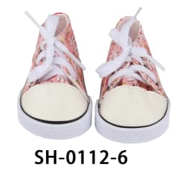 American 18 Inch Girl Doll Canvas Shoes 7cm Fashion Lines, Flowers Sneakers Boots For 43cm Baby New Born& DIY Russia,OG Doll Toy