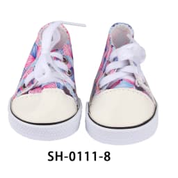 American 18 Inch Girl Doll Canvas Shoes 7cm Fashion Lines, Flowers Sneakers Boots For 43cm Baby New Born& DIY Russia,OG Doll Toy