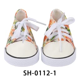 American 18 Inch Girl Doll Canvas Shoes 7cm Fashion Lines, Flowers Sneakers Boots For 43cm Baby New Born& DIY Russia,OG Doll Toy