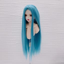 1/3 1/4 1/6  Bjd SD Doll Wig Soft Wire Long Straight Wine Red Black Hair Wig Without Bangs For BJD Doll Wig Doll Accessories