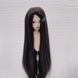 1/3 1/4 1/6  Bjd SD Doll Wig Soft Wire Long Straight Wine Red Black Hair Wig Without Bangs For BJD Doll Wig Doll Accessories