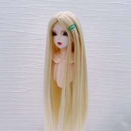 1/3 1/4 1/6  Bjd SD Doll Wig Soft Wire Long Straight Wine Red Black Hair Wig Without Bangs For BJD Doll Wig Doll Accessories