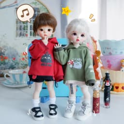 1/6Bjd Doll Clothes Cute Cat Hooded Sweater Jacket Casual Doll Coat Accessories For Large 1/6, Yosd, 30cm Bjd Sd Dd Doll