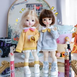 1/6Bjd Doll Clothes Cute Cat Hooded Sweater Jacket Casual Doll Coat Accessories For Large 1/6, Yosd, 30cm Bjd Sd Dd Doll