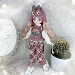 30cm Kawaii BJD Doll Girl 6 Points Joint Movable Doll with Fashion Clothes Soft Hair Dress Up Girl Toys Birthday Gift Doll New