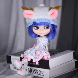 ICY DBS Blyth Doll bjd Clothes white dress pink cloak toy outfit